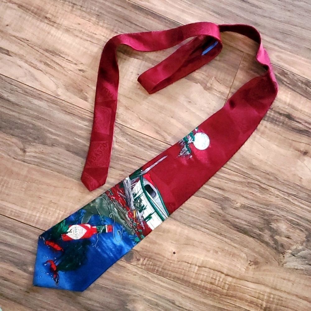 Tabasco | Fishing Alligator Hot Sauce Silk Tie